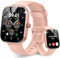Csasan Montre Connectée Homme Femme avec Appel Bluetooth, 1.91 HD Smartwatch avec 112+ Sportifs Montre, Etanche IP68 Montre Intelligente avec Cardiofrequencemetre/Moniteur de Sommeil/Podometre, Rose
