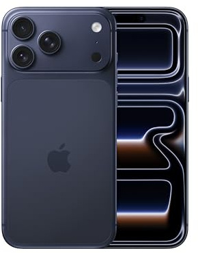 Apple iPhone 17 Pro MAX de 1 TB: Pantalla de 6,9 Pulgadas con Promotion, Chip A19 Pro, autonomía revolucionaria, Sistema de cámaras Pro Fusion con cámara Frontal Center Stage; Azul Intenso