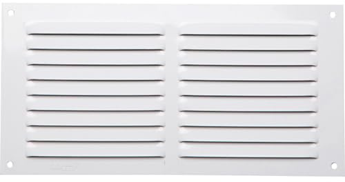 Rejilla de aireación (rejilla de ventilación aluminio blanco 20 x 40 cm Con Pajarita rejilla de alambre