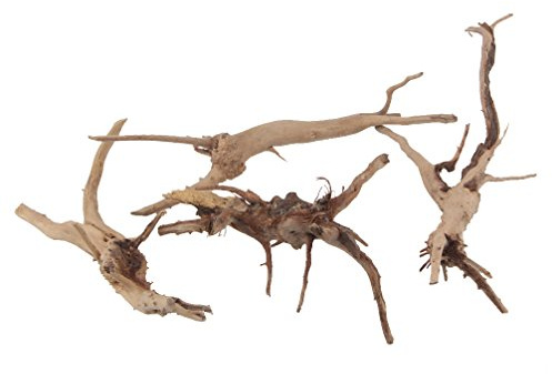 emours Natural Driftwood Vine Branches Reptiles Aquarium Decoration Assorted Sizes,Small,4 Pieces