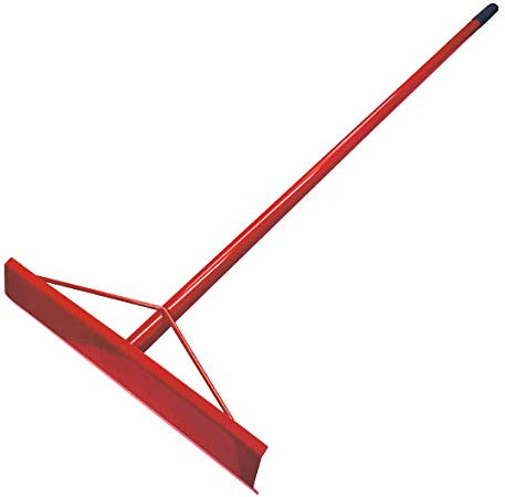 Aluminium Concrete Rake Placer 19.5 x 5 with welded 60 Long Aluminium Handle (1)