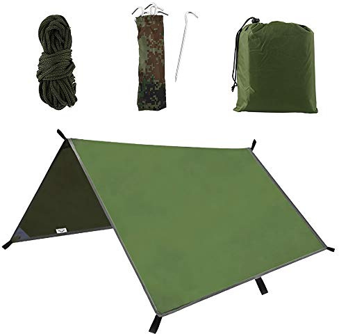 Muross Telone per tenda, 3 m x 3 m, impermeabile, portatile, leggero, antivento, anti-neve, per campeggio, picnic, spiaggia