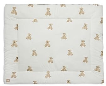 Jollein Krabbeldecke für Baby - Teddy Bear - Bio-Baumwolle - Laufgittereinlage - 75x95 cm - Spieldecke Baby