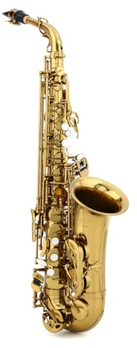 BetterSax Classic Alto Saxophone - Professional-Grade Instrument with Dark Gold Lacquer Finish - Complete Kit for Beginners and Pros - Includes Mouthpiece, Neckstrap, and Durable Case