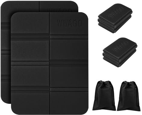2 Set Faltbares Sitzkissen Outdoor, Isolierte Thermo Sitzunterlage Outdoor, Ausrüstung für Reisen (Mit Aufbewahrungstasche)