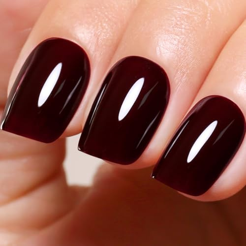Ozzeal Smalto Semipermanente Unghie Rosso, 15ML Rosso Intenso Smalti Semipermanenti Per Unghie Manicure Autunno Inverno Smalto Gel Unghie UV Soak Off Led UV Gel Nail Polish