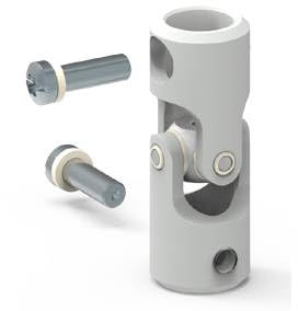 Genouillère d'Entrainement ø12mm pour Manivelle de Volet Roulant - Rotule d'Articulation ZF F781E M5 Femelle - Adaptée pour Sortie de Caisson - Fabrication et Qualité Française