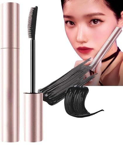 Waterproof Mascara,Extended Lash Mascara,Black Masc/ara,4D Silk Fiber Eyelash Ma/scara,Washable Masc/ara,for Buildable Lash Volume,Long-Lasting,No Clumping & No Smudging&No Flaking for Women