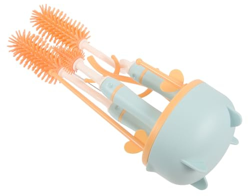 UPKOCH 1ensemble Set De Nettoyage Pratique Pour Bouteilles Et Tétines Brosse à Bouteilles Brosse à Avec Support De Rangement Multi-fonctionnel