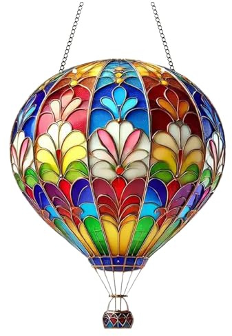 Attrape-Soleil Teinté De Jardin Lampes Solaires en Montgolfière avec Attrape-Soleil, Lanternes Solaires en Acrylique À Suspendre, Décoration pour Jardin Intérieure Et Extérieure (D)