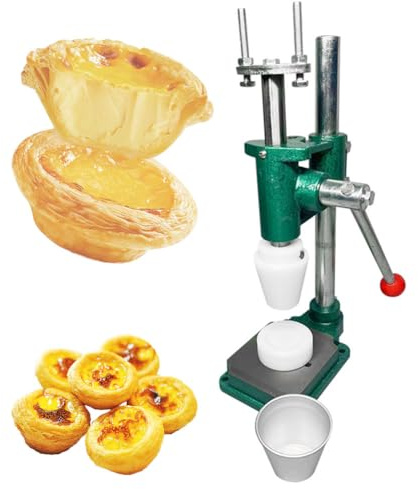Máquina de prensado de tartas de huevo, máquina manual de cáscaras de crema pastelera, herramienta de prensa manual para hornear gofres