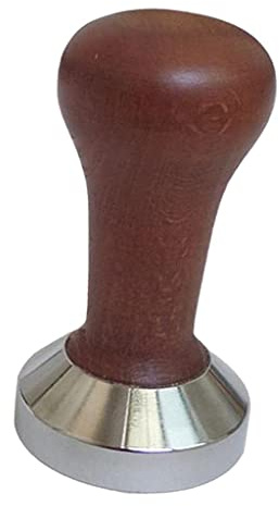 FLCPJGV Prensa de Café Espresso Hogar con Base de Acero Inoxidable Mango de Madera Tamper Máquina para Preparar Café Y Herramienta Adecuada para Cocin, 49mm, Individual