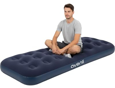AVENLI Luftmatratze Single-Size 191x73x22 cm, aufblasbare Campingmatratze für 1 Person, Coil-Beam, blau, bis 150 kg, für Camping und Zuhause, Reisebett