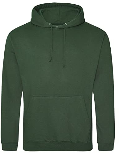 Awdis Unisex College Hooded Sweatshirt / Hoodie (M) (Bottle Green)
