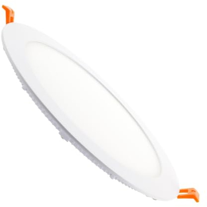LEDKIA LIGHTING - Placa LED Circular 20W | Foco Downlight Empotrable Foco Downlight Empotrable Plano | Flujo Luminoso 1530 lm | Ángulo Luz 120º, Blanco Cálido 3000K, Aluminio