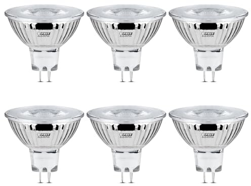Feit Electric 6W LED Bulbs with 50W Equivalent, Dimmable, MR16 Light Bulbs, 22 Yrs. Lifetime, 500 Lumens, 5000K Daylight, 6 Bulbs - BPEXN/950CA/6