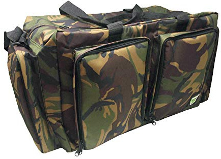 Carp On - Fishing Tackle Luggage 600D CAMO Carryall (52 x 30 x 33cm) - for Carrying All Your Fishing Equipment and Accessories - Use on The Riverside or Bank [27-2110C]