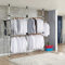 Begehbarer Kleiderschrank System Kleiderstangen System Teleskop Garderoben System Kleiderbügel zum Aufhängen DIY Kleiderbügel Mobile 3 Poles 4 BarsTeleskop-Kleiderständer
