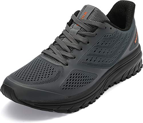 WHITIN Herren Sneakers Damen Turnschuhe Laufschuhe Frauen Walkingschuhe Hallenschuhe Mesh Joggingschuhe Gymnastikschuhe Sportschuhe Fitness Schuhe Grau Größe 41