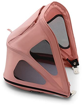 Bugaboo Bee Sonnendach mit Lüftungsfenstern, ausziehbar für zusätzlichen und optimalen Sonnenschutz, wasserabweisend, kompatibel mit allen Bugaboo Bee Kinderwagen, Morning Pink