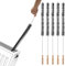 LDHHYH 6pcs Radiator Cleaner Brush, 70cm Long Radiator Cleaning Brush with Wooden Handle, Flexible Reach Radiator Cleaning Duster,Thin Cleaning Brush for Radiator Dryer Lint Washing Machine
