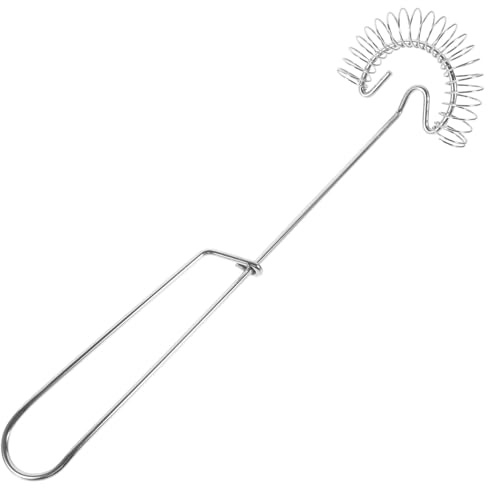 DEARMAMY Manual Egg Beater Stainless Steel Spiral Whisk Handheld Mixer for Kitchen Baking Cooking Sauce Stirring Milk Frother 10.62In