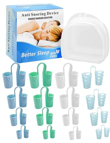 MYMULIKE 16 Pack Schnarchstopper, Anti Schnarch, wiederverwendbare Schnarchstopper Schnarchen für besseren Schlaf, Schlafhilfe entlasten Schnarchen
