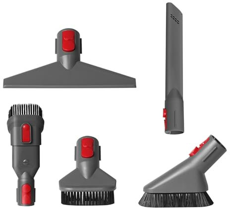 5 Stück Staubsauger Zubehör für Dyson, Enthält 3 Bürstenköpfe und 2 Staubsauger Düsen, Staubsauger Ersatzteile, für Dyson V7 V8 V10 V11, für Zuhause, Büro und Hotel