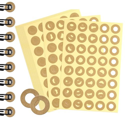 4000 Stück Lochverstärker Selbstklebend, Selbstklebend 6mm Durchmesser Lose Blätter Papierlochschutz Verstärkungskreisetiketten für Schule Zuhause und Büro Nicht Bedruckbar (Gelb)