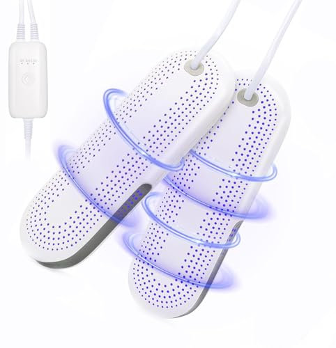 Gogotool Secador de zapatos actualizado Eléctrico, Secador de botas, Calentador de zapatos y botas, zapatos sudorosos para secar y eliminar los olores, apagado automático - Enchufe de la UE