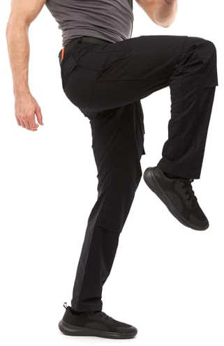 strongAnt Arbeitshose Herren komplett Stretch Männer Berlin Pro Bundhose mit Kniepolstertaschen - Schwarz Gr. 64
