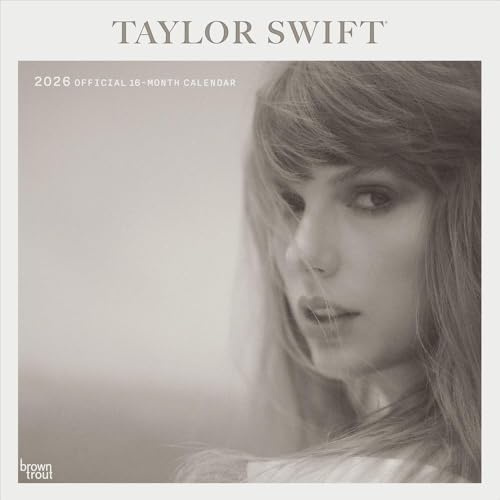 Taylor Swift OFFICIAL | 2026 12 x 24 Inch (Hanging) Monthly Square Wall Calendar | Plastic-Free | BrownTrout | Music Pop Singer Songwriter Celebrity