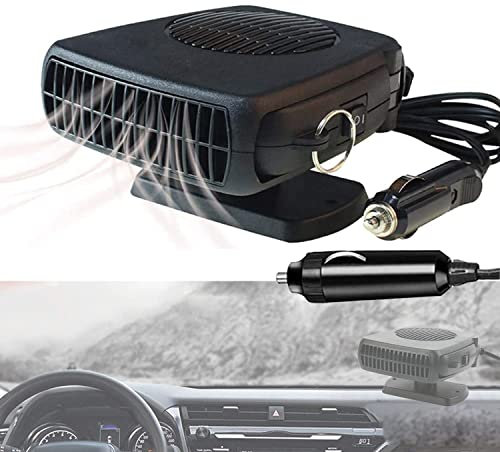 Cablelera Autoheizung, Tragbare Auto Heizlüfter, 12V 150W Heizung Defroster Autoheizung mit Zigarettenanzünder, 2 in1 schnelle Heizung & Kühlung Fan für alle Autos