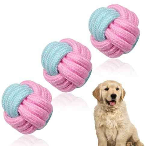 3 Pcs Dog Toy Balls, Pelotas para Perros, Interactivas, Resistentes a las Mordeduras y para Afilar los Dientes pelota para perros, Para Perros Grandes y Pequeños pelota para perros.