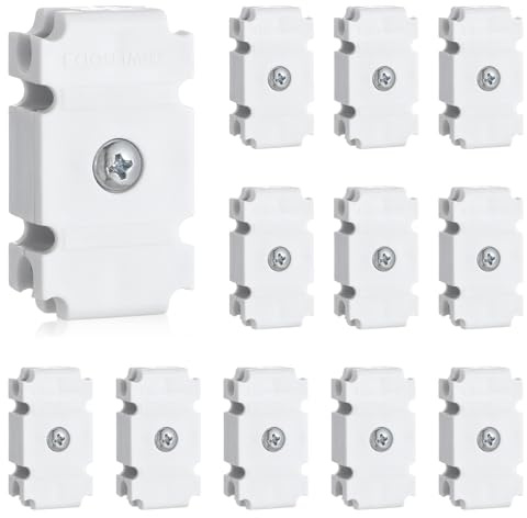 Weysat 12pcs Joiner Plates Set Parts Shelf Organizer Joiner Plate Connectors for 1002 Shelf Organizer Grid Wall Clamps Grid Connectors