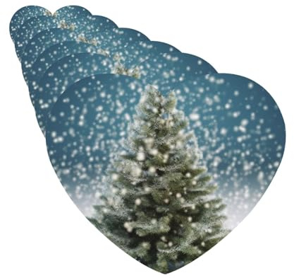 Lot de 6 désodorisants pour voiture - Motif sapin de Noël - À suspendre - Décoration de chambre automobile
