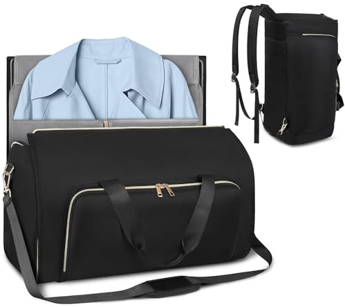Duffle-plaggväska för resor-2 i 1 konvertibel kostymväska, transport | duffle, hängande resväska, affärsresor bagage | Män kvinnor passar väska för arbetsresa över natten förpackning