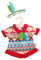 Heless 2640 - Bekleidungs-Set für Puppen im Indianer Blaue Feder Design, 2-teilig mit Kleid und Stirnband, Größe 35 - 45 cm