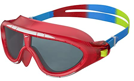 Speedo Unisex Biofuse Rift Schwimmbrille | Schwimmbrille | Anti-Beschlag | Einfache Anpassung | Wasserdicht Lava Red/Japan Blue/Smoke One Size