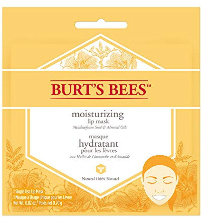 Burt's Bees 100 Percentage Natural Moisturizing Lip Mask, Conditioning Lip Care with Meadow Foam Seed and Almond Oils