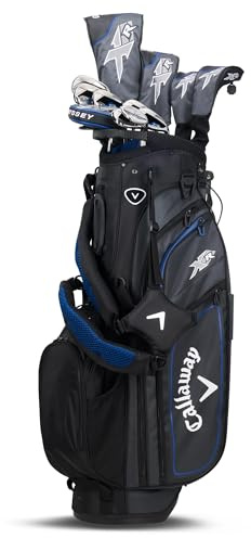 Callaway Golf XR 13-teiliges Herren-Komplettpaket-Set - Rechtshänder, regulärer Stahl, Blau/Silber