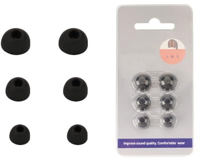 3 Pares Almohadillas para Jbl Endurance Peak3 Fundas de Auriculares Tamaños S/M/L Recambio de Almohadillas de Silicona Blanda Tapa Antipolvo Accesorios para Auriculares Bluetooth (Negro)