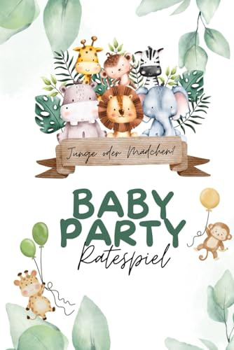 Babyparty Ratespiel Buch | 70 Seiten zum Ausfüllen | Babywette | Babyparty Spiele | Junge oder Mädchen | Tippkarten Gender Reveal: Lustiges Tippspiel ... / Gender Reveal - eine bleibende Erinnerung