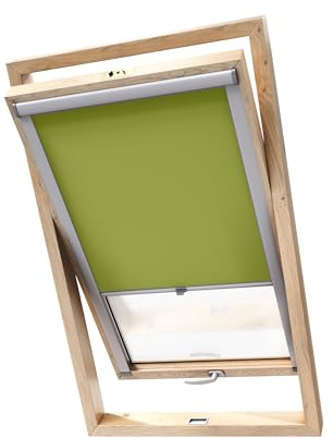 Stylo Verdunkelungsrollo für Dachfenster – für FAKRO-Fenster - 100% Verdunkelung - Aluminium für FAKRO-Fenster – Thermoisolierung – Mechanismus – Sonnenschutz FAKRO 94/118 Grün