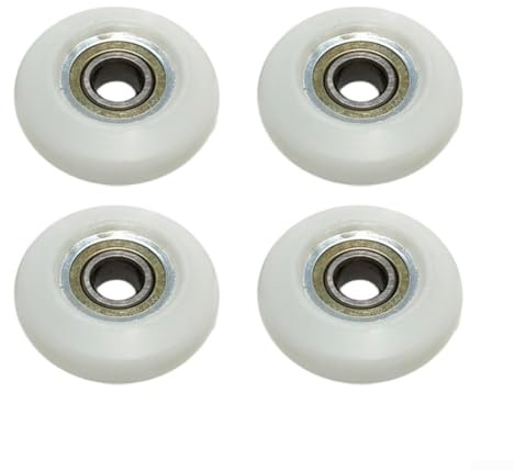 4 Pcs Rowing Machine Cushion Wheel Set 34mm Diameter 608 Shaft Bearing Pulley for Rowing Machine Fitness Equipment Accessory Rubber and Metal Design
