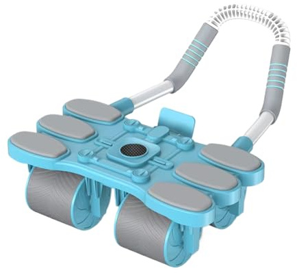 Rouleau abdominal silencieux pour exercice, exercice musculaire à 4 roues avec automatique, tapis de roulement ABS pour la musculation, le fitness, les femmes, les hommes, les adultes et les