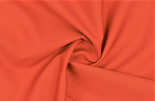 1 Meter Jersey Baumwolljersey uni Farben, 220g/m², Öko-Tex Standard 100, Stoffe, 330g/lfm (7013 Orange)