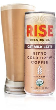 Rise Brewing Co, Coffee Nitro Cold Brew Oat Milk Latte Organic, 7 Fl Oz
