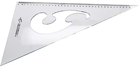 Utoolmart 40 cm geometria triangolo righello goniometro set triangolare righello quadrato per architetti, ingegneri, artisti, designer, 1 pezzo