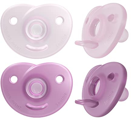 Philips Avent Soothie Heart Pacifier, Pink/Light Pink, 0-3 Months, 4 Pack, SCF099/42